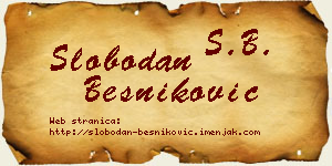 Slobodan Besniković vizit kartica